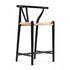 Dagmar Counter Stool - Black & Natural Cord