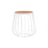 Gabbia Round Side Table - White