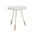 Innis Round Tray Side Table - White