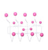 The Mid-Century Wall Coat Hanger - Pink